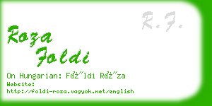 roza foldi business card